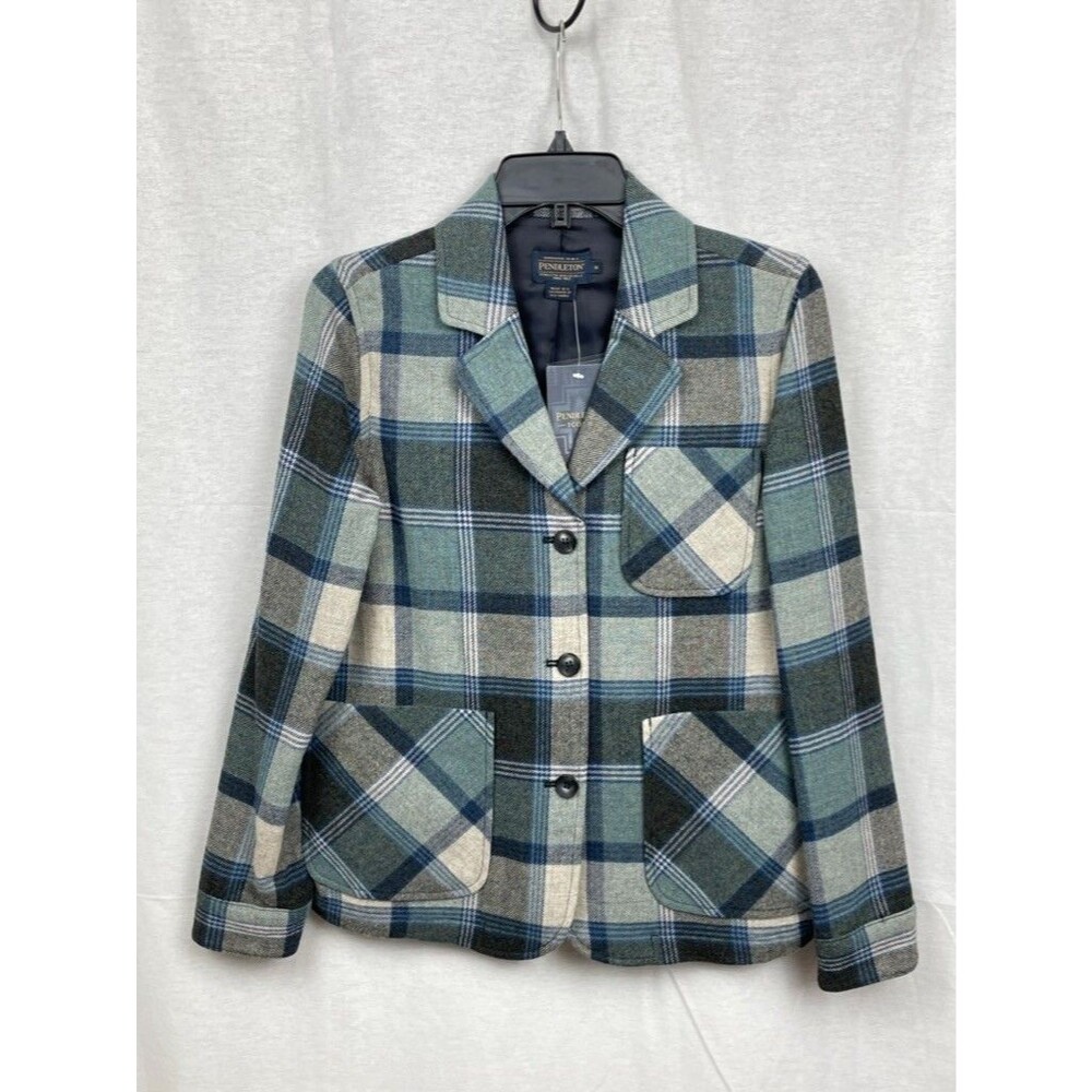 Pendleton Women's Wool Jacket, Plaid Blazer, Small, Marlow, New! Retail $249